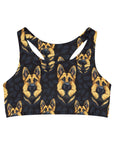 Majestic Hound Couture: German Shepherd LuxeBlend Seamless Sports Bra