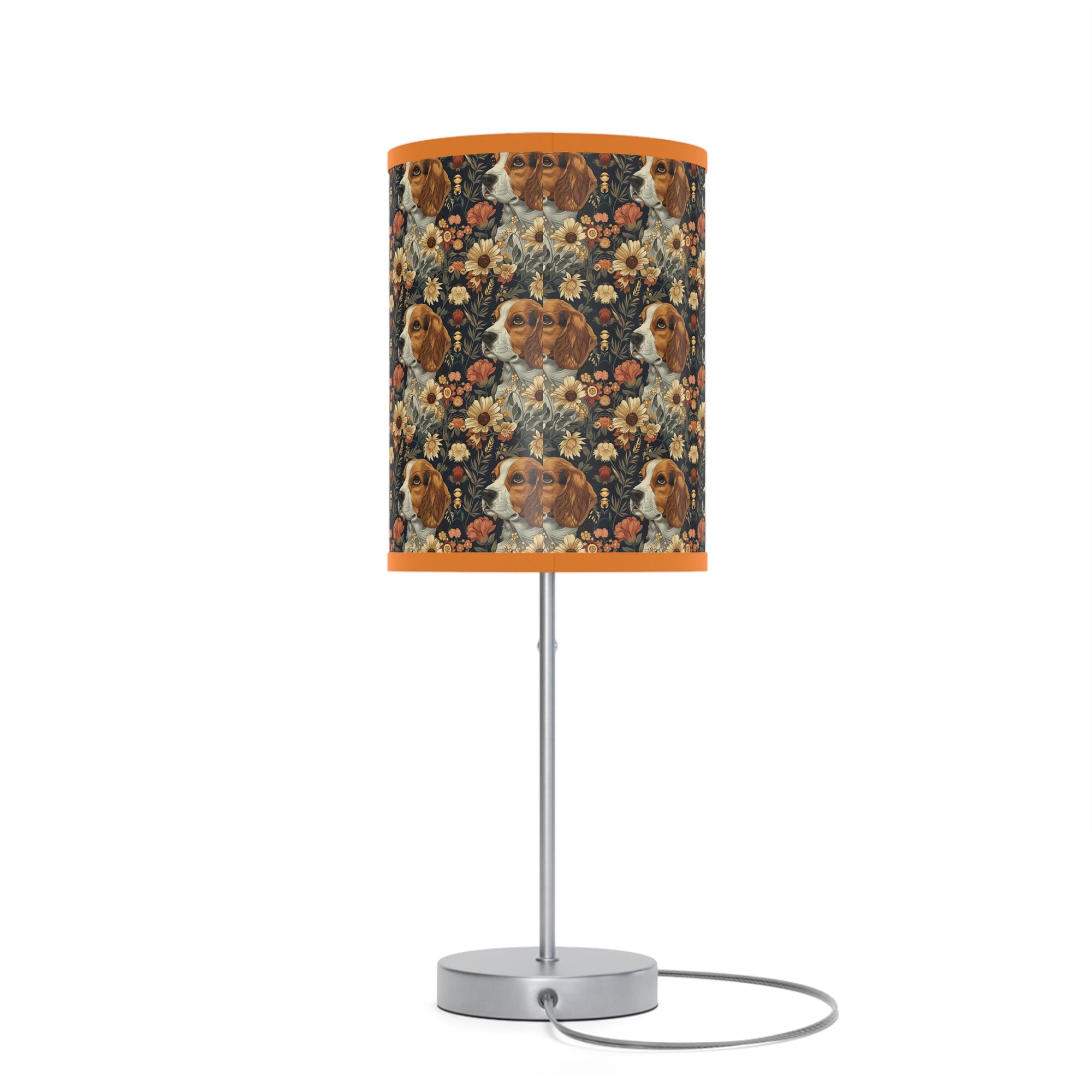 Beagle Blossoms Lamp on a Stand