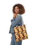 Golden Woof Abstract Glamour Canvas Tote Bag