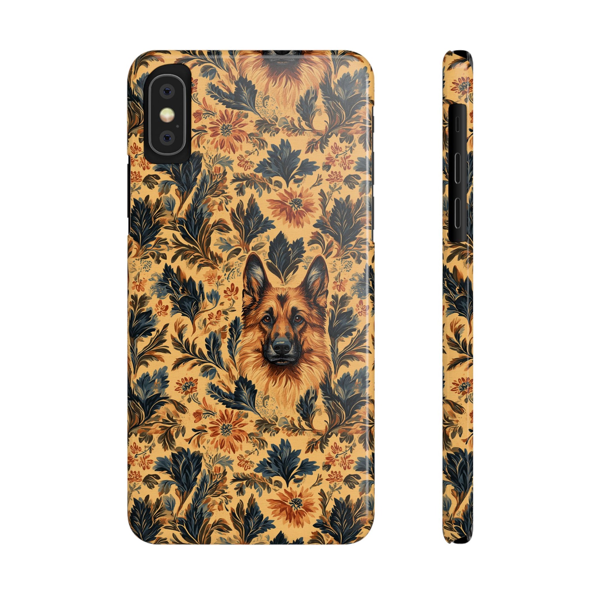 Autumnal German Shepherd Glamour Slim Phone Cases