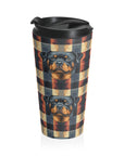 Pawsome Rottweiler Royalty Plaid Stainless Steel Travel Mug