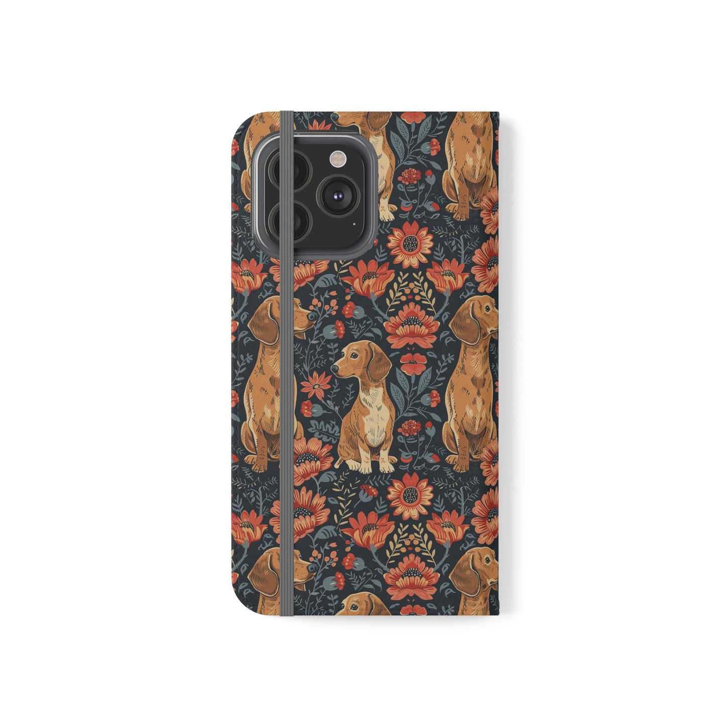 Floral Pawsome Dachsund Delight Flip Cases