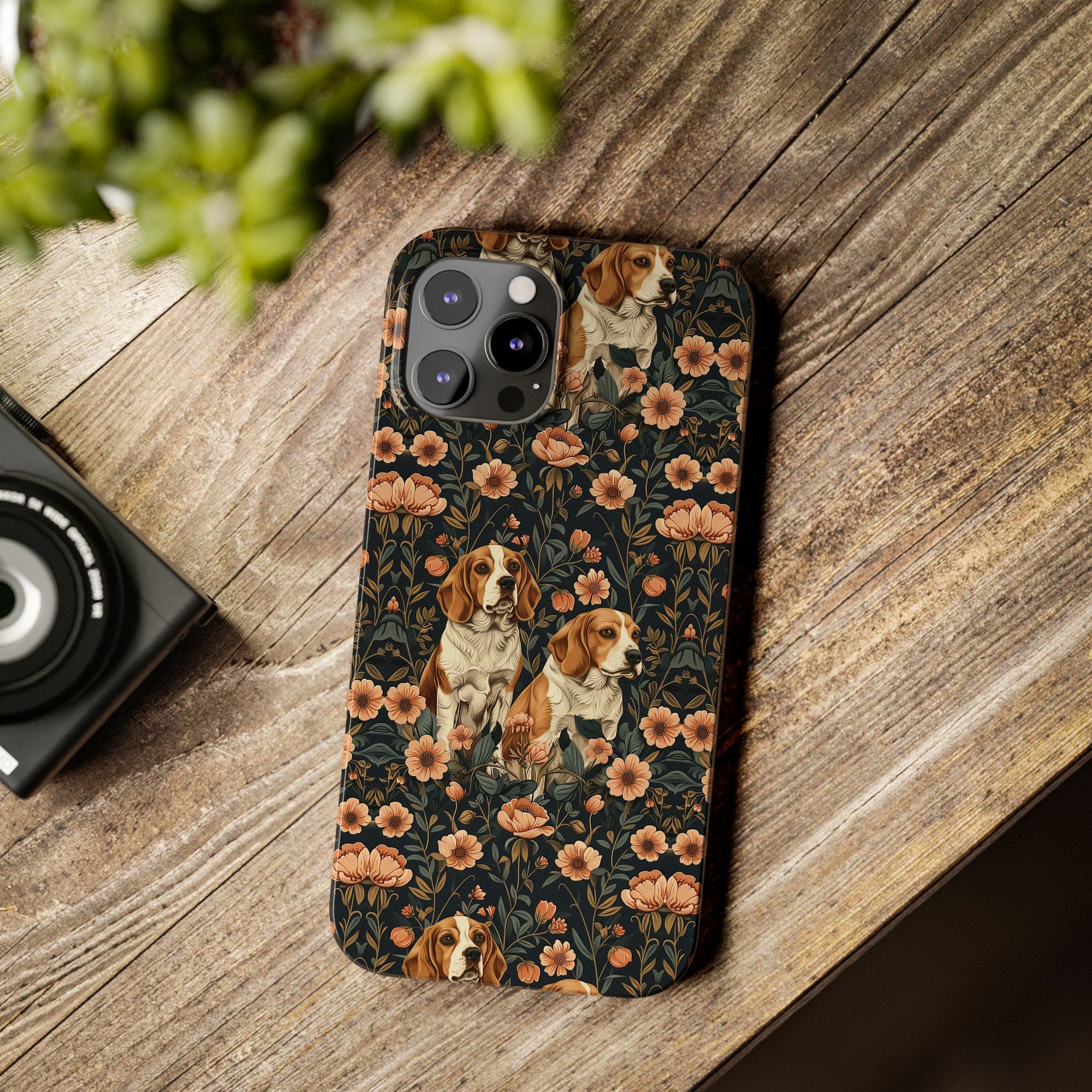 Beagle Blossom Bonanza Slim Phone Cases