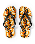 Golden Woof Abstract Glamour Flip Flops