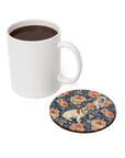 Blooming Bulldog Beauty Cork Back Coaster