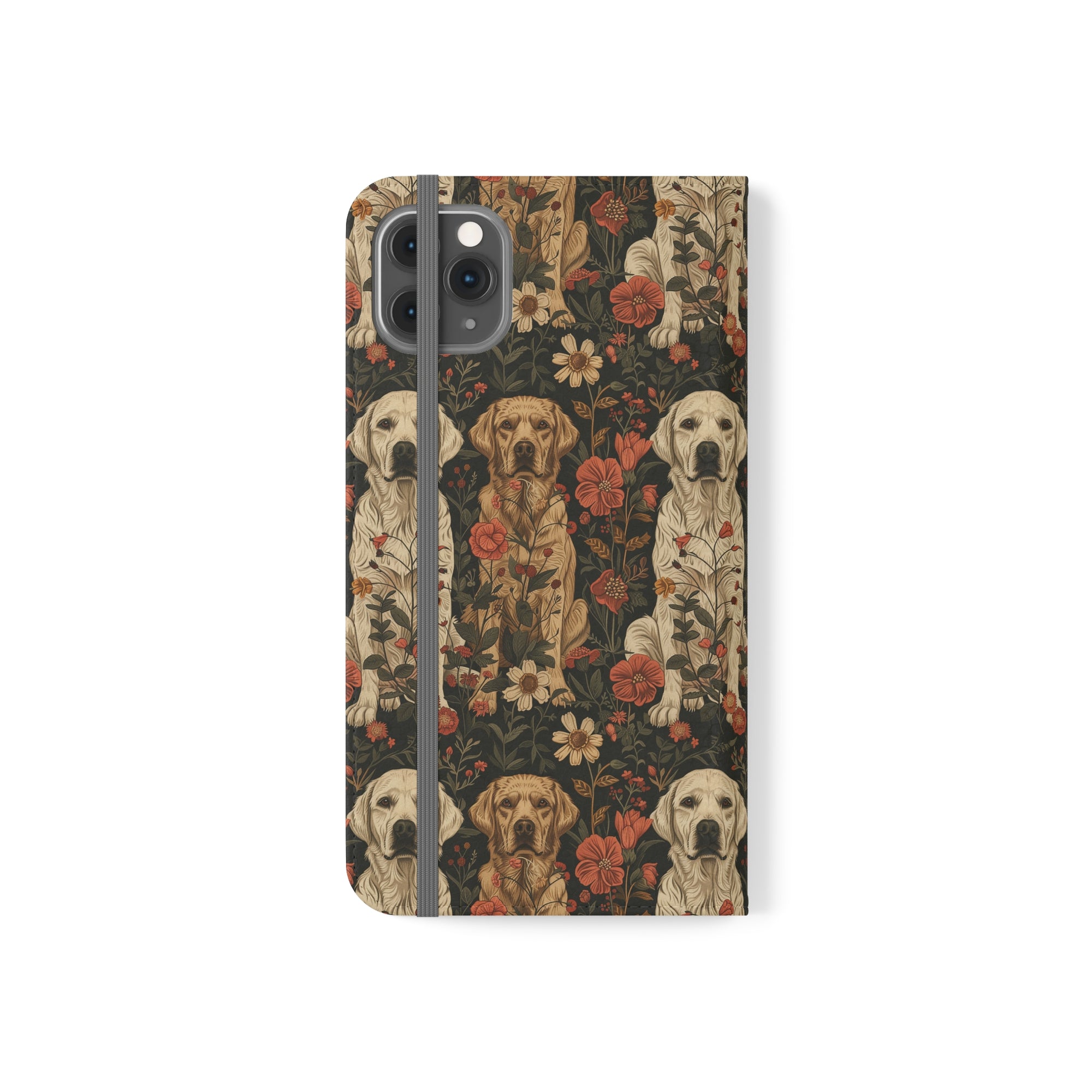 Blossoming Labradors Bouquet Flip Cases