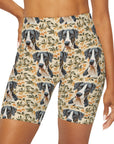 Majestic Great Dane Meadow High Waisted Yoga Shorts