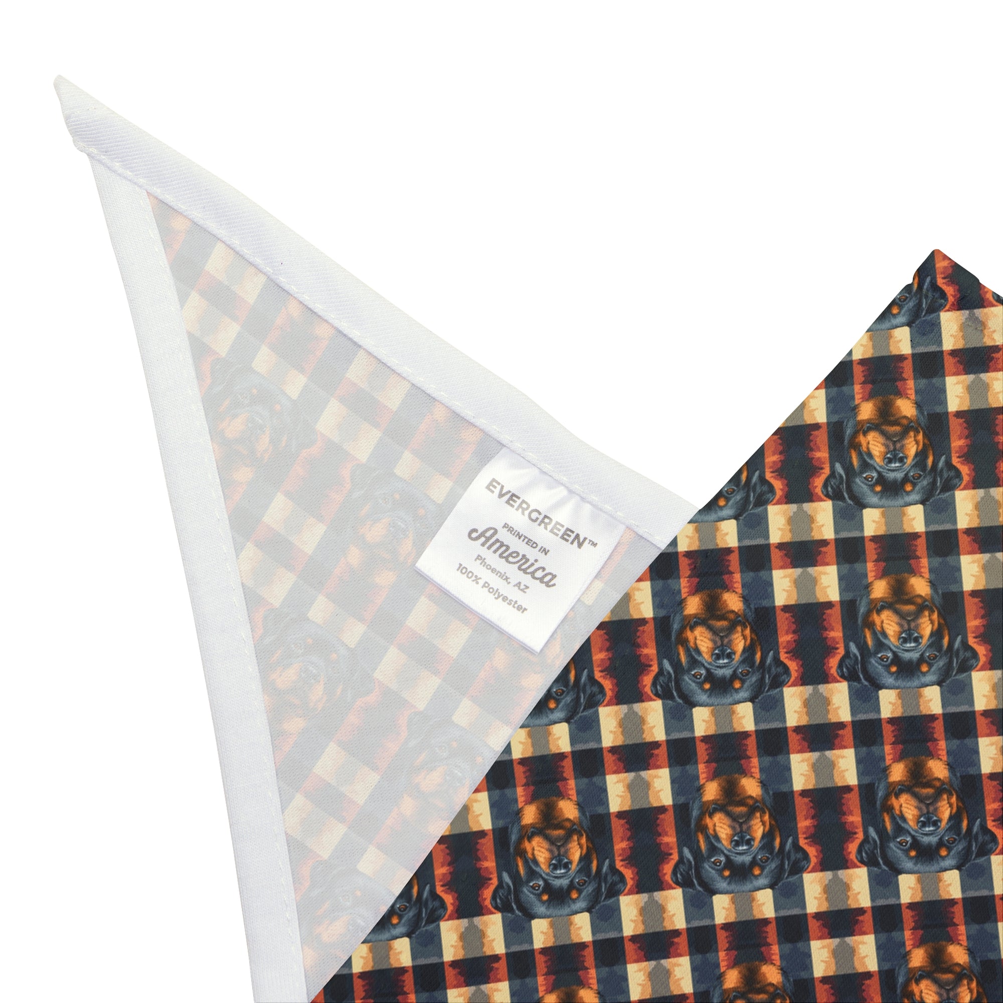 Pawsome Rottweiler Royalty Plaid Pet Bandana
