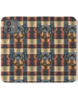 Pawsome Rottweiler Royalty Plaid Flip Cases