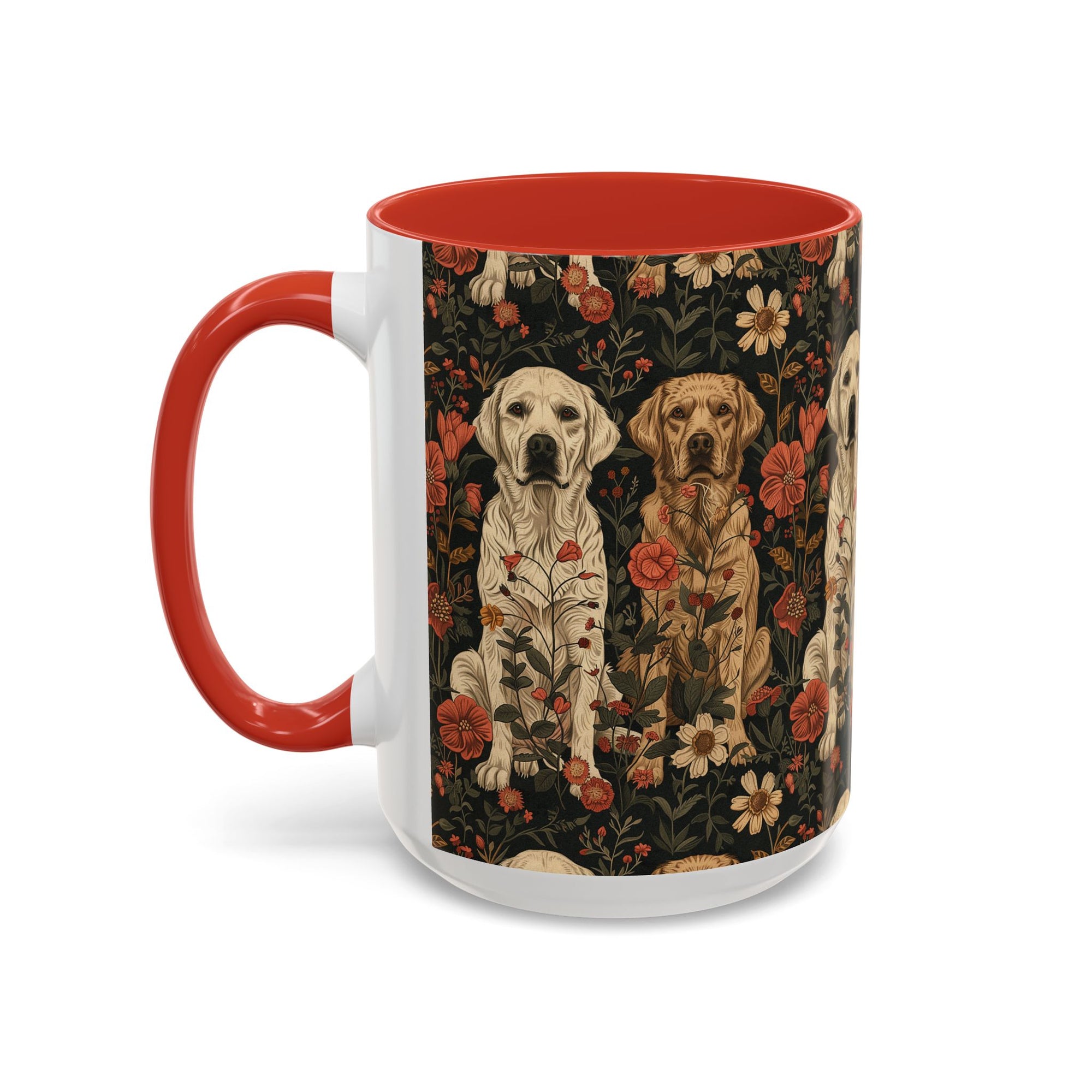 Blossoming Labradors Bouquet Accent Coffee Mug