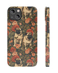 Blooming Pug Paradise Slim Phone Cases