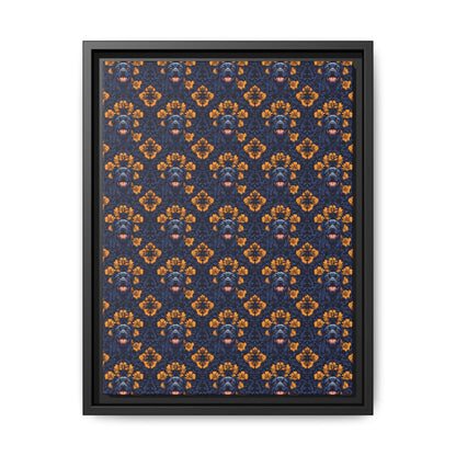 Royal Rottweiler Regalia Matte Canvas, Framed