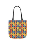 Frenchie Pop Art Pawfection Grid Canvas Tote Bag