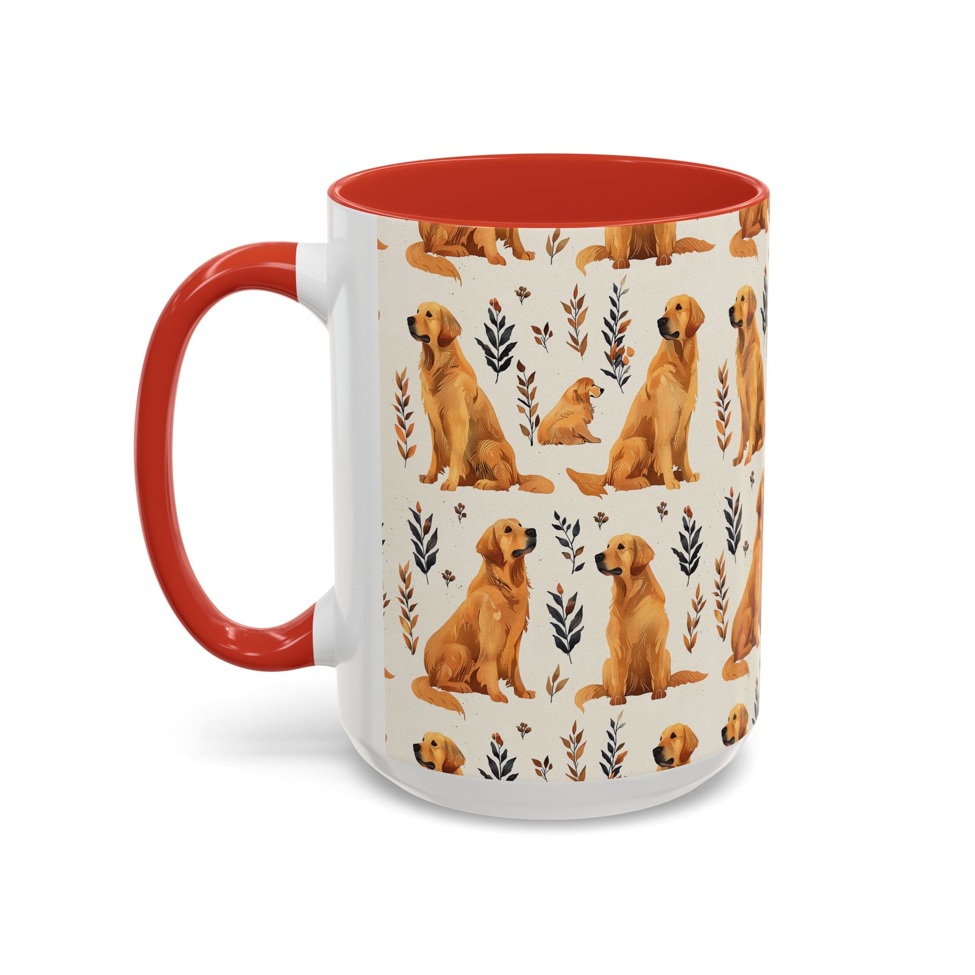 Golden Glamour Paws - Luxe Licks for Regal Retrievers Accent Coffee Mug