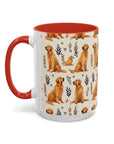 Golden Glamour Paws - Luxe Licks for Regal Retrievers Accent Coffee Mug