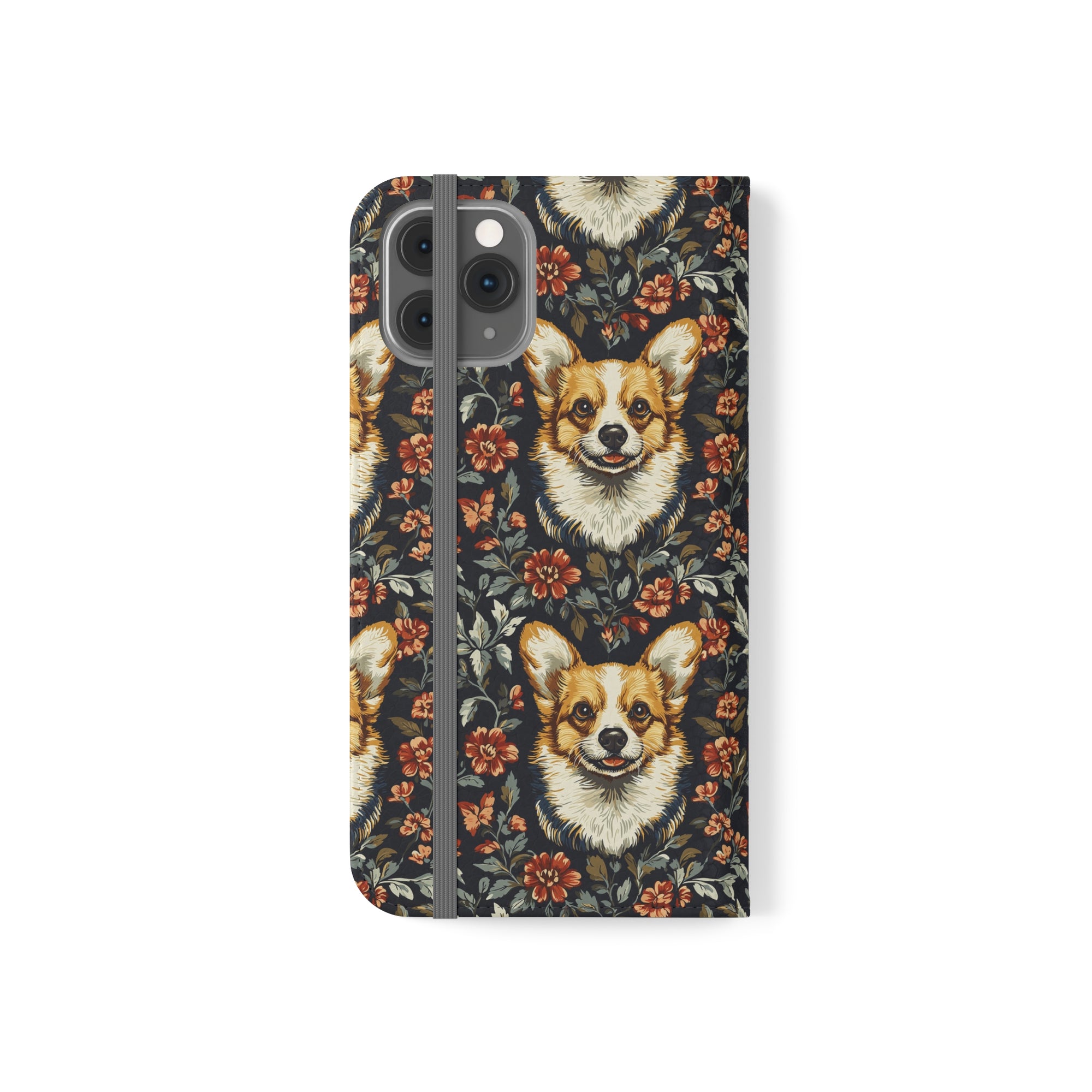 Floofy Corgi Blossom Blast Flip Cases