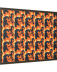 Rottweiler Chic Pawsitivity Matte Canvas, Framed