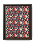 Bulldoggy Bliss Chomper Matte Canvas, Framed