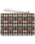 Pawsome Rottweiler Royalty Plaid Clutch Bag