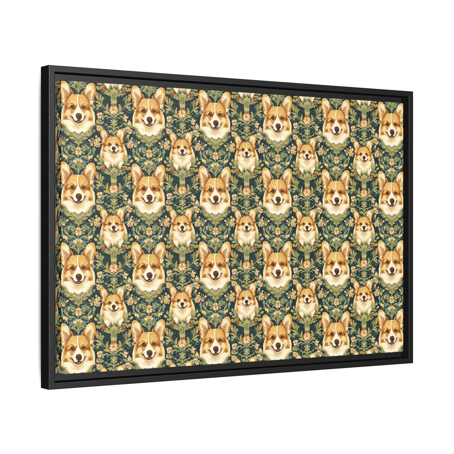 Corgi Charmz Matte Canvas, Framed