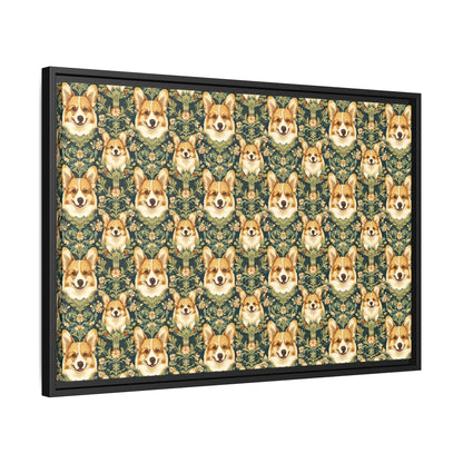 Corgi Charmz Matte Canvas, Framed