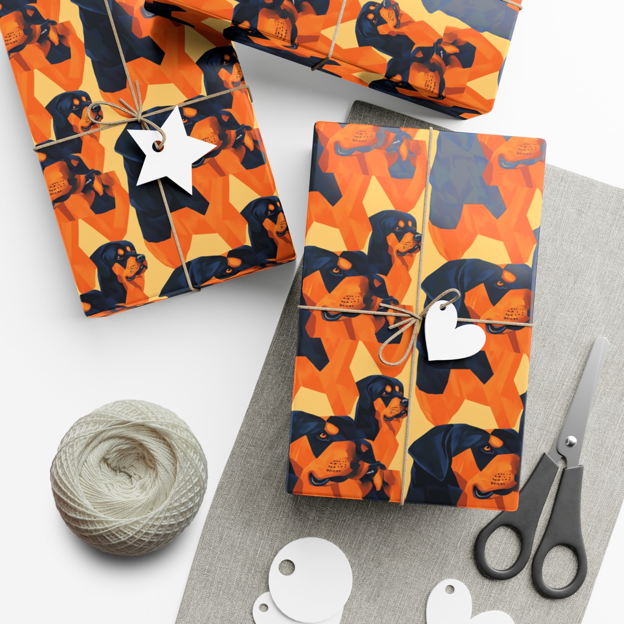 Rottweiler Chic Pawsitivity Gift Wrap Papers