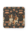 Beagle Blossom Bonanza Cork Back Coaster