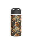 Beagle Blossoms Stainless Steel Water Bottle