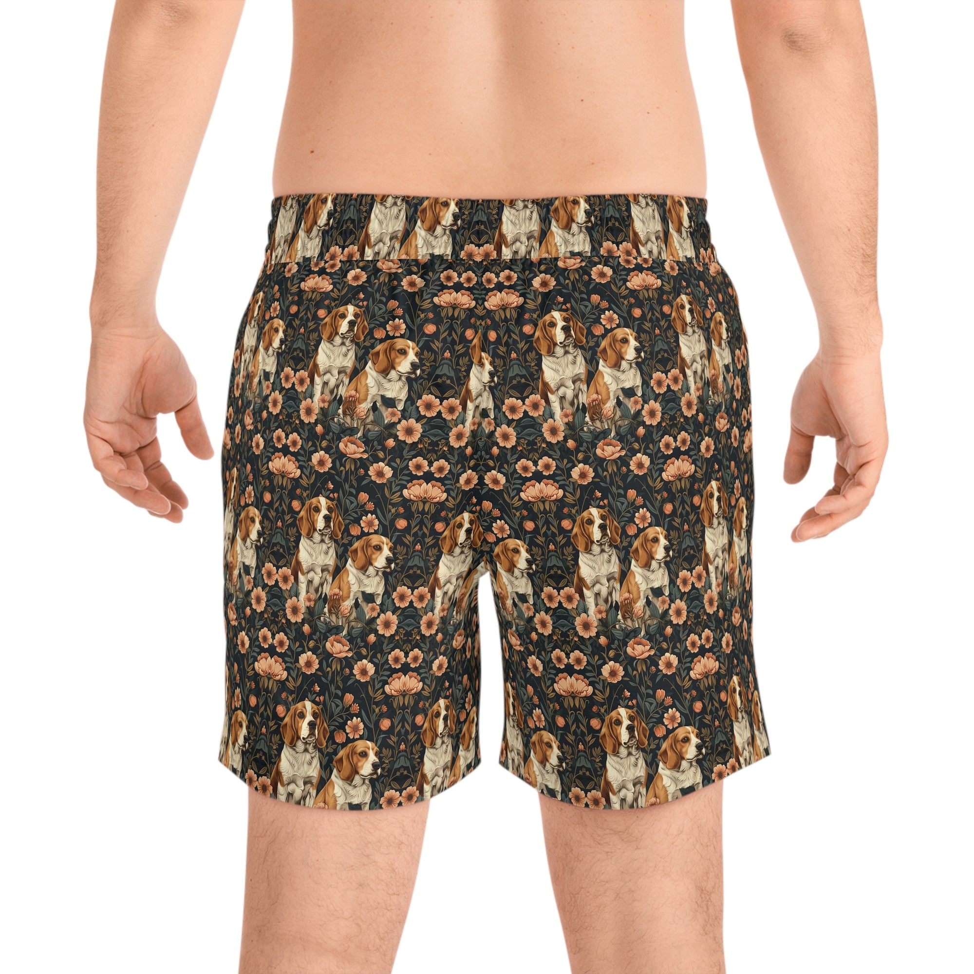 Beagle Blossom Bonanza Men&#39;s Mid-Length Swim Shorts