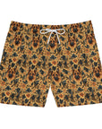 Autumnal German Shepherd Glamour Men's Mid-Length Swim Shorts