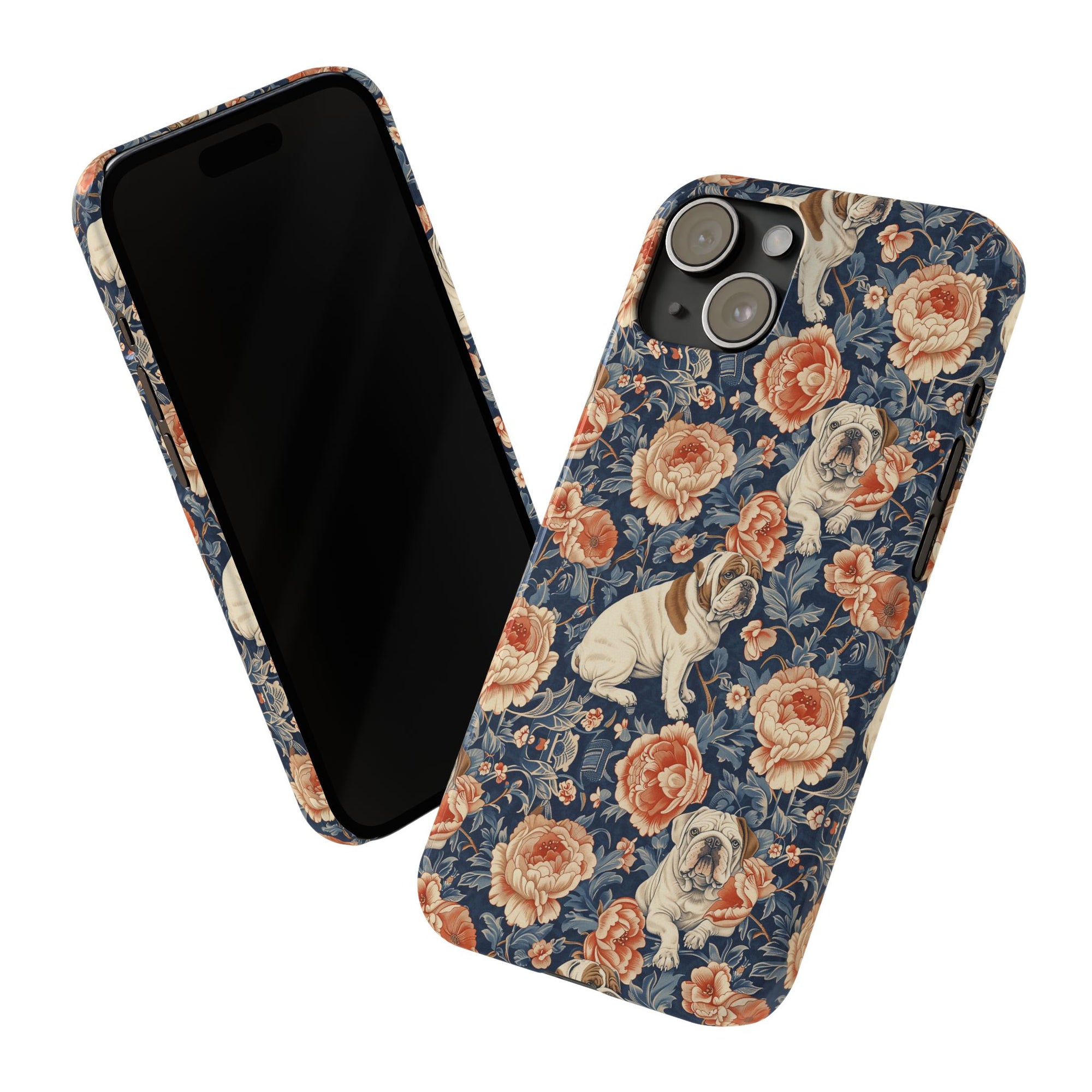 Blooming Bulldog Beauty Slim Phone Cases