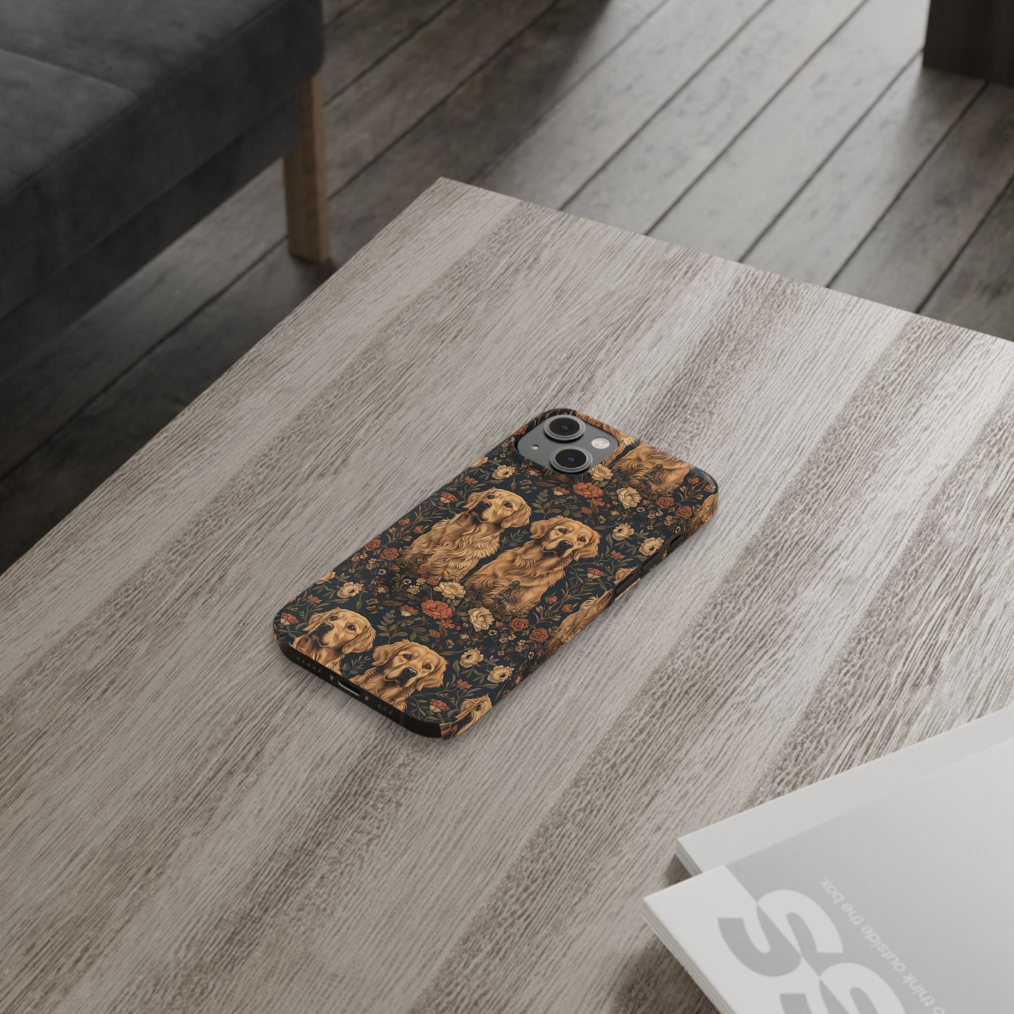 Fanciful Golden Paradise Blossom Slim Phone Cases