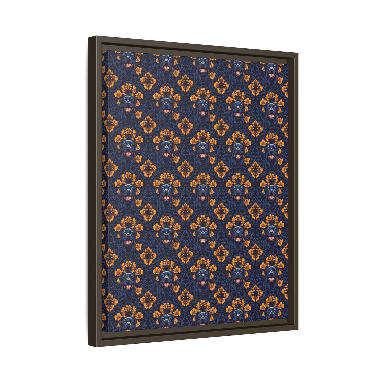 Royal Rottweiler Regalia Matte Canvas, Framed