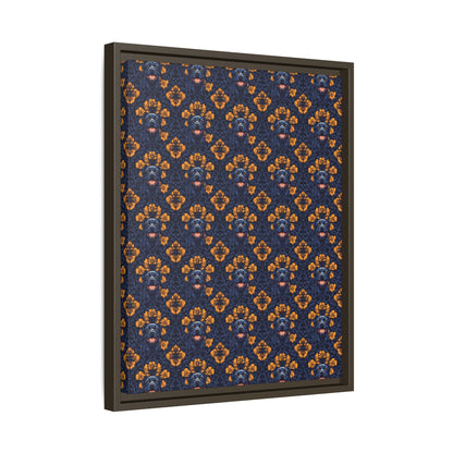 Royal Rottweiler Regalia Matte Canvas, Framed