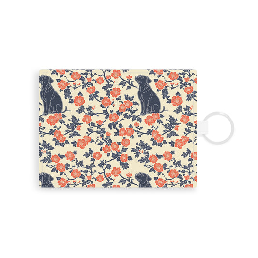 Bloomiful Lab Bouquet Leather Card Holder