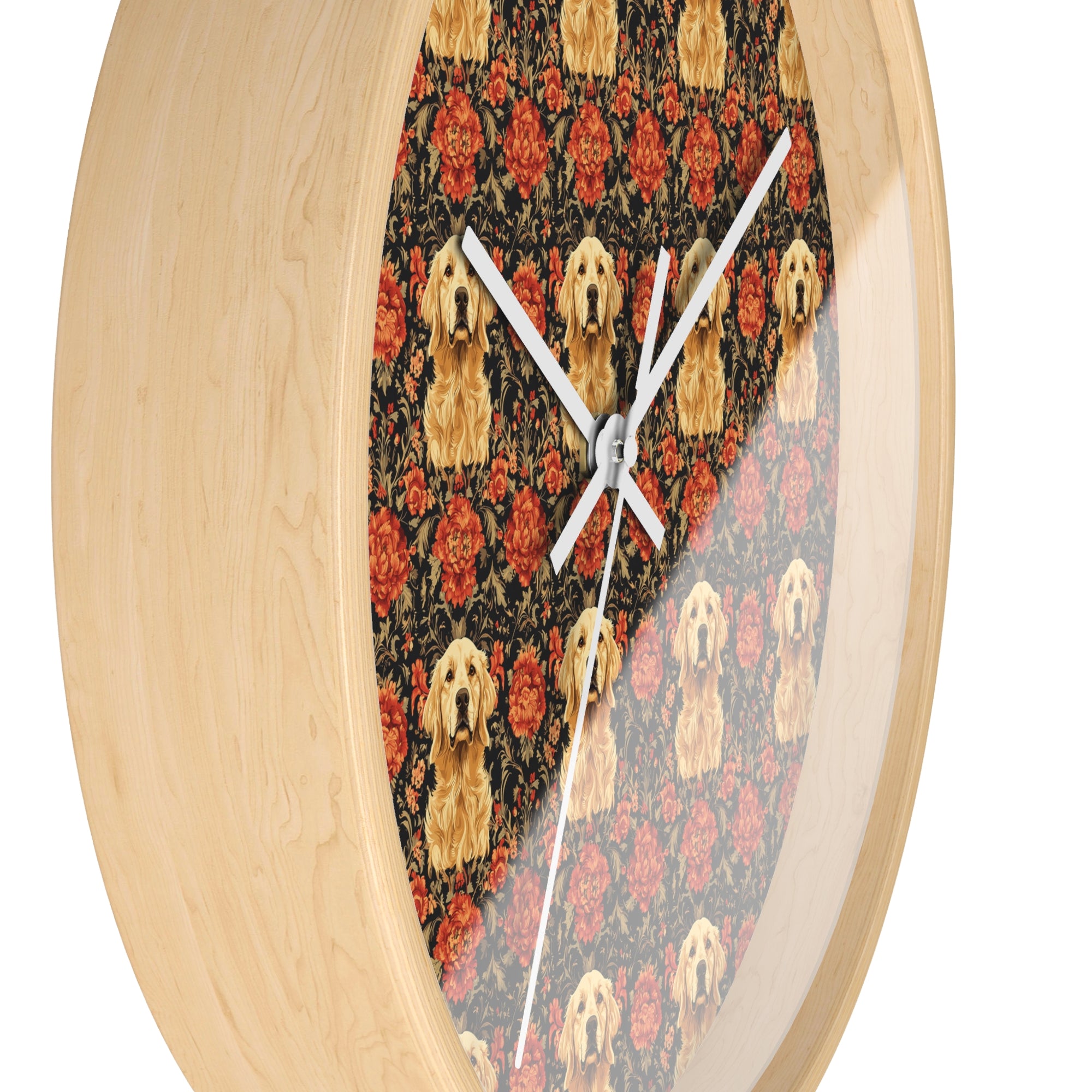 Golden Pawsatronic Tapestry Wall Clock