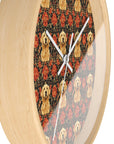 Golden Pawsatronic Tapestry Wall Clock