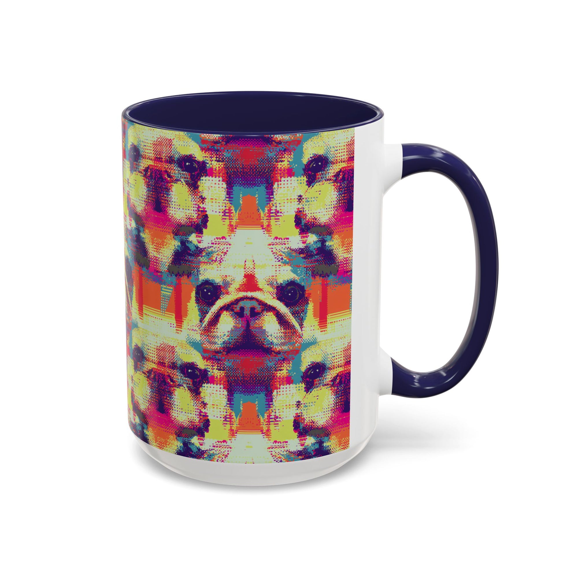 Glitchy Bulldog Blitz Accent Coffee Mug