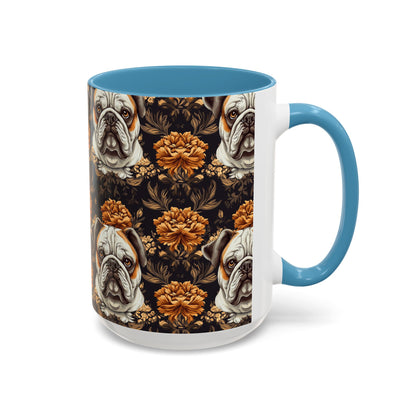 Bloomingly Bulldogistic Bouquet Accent Coffee Mug