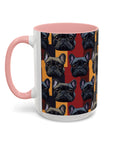 Chic Canine Checkmate - Frenchie Edition Accent Coffee Mug