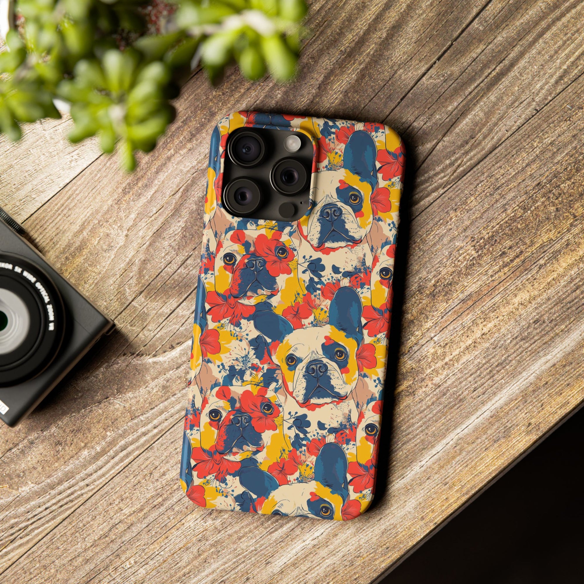 Bloom Pup Frenchietastic Splatter Slim Phone Cases