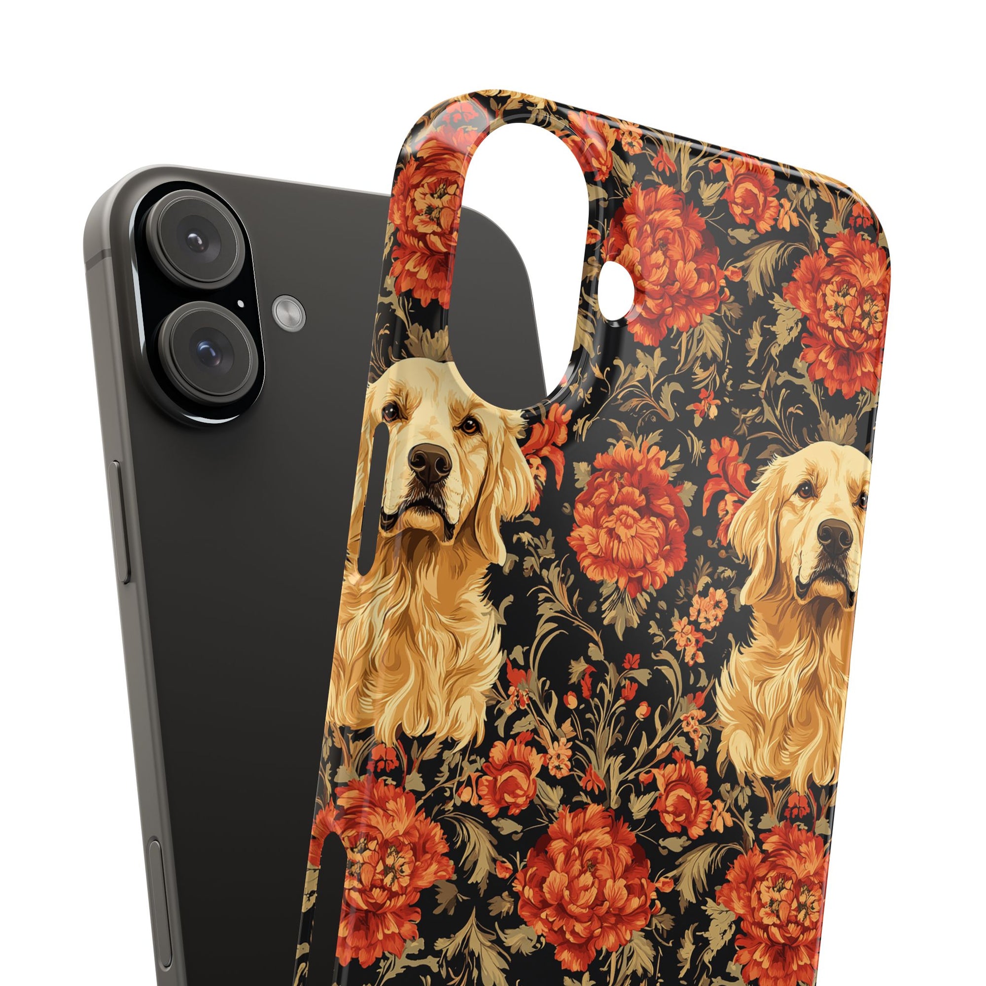 Golden Pawsatronic Tapestry Slim Phone Cases