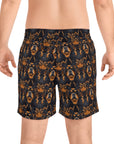 Modern Rottweiler Royalty Men's Mid-Length Swim Shorts