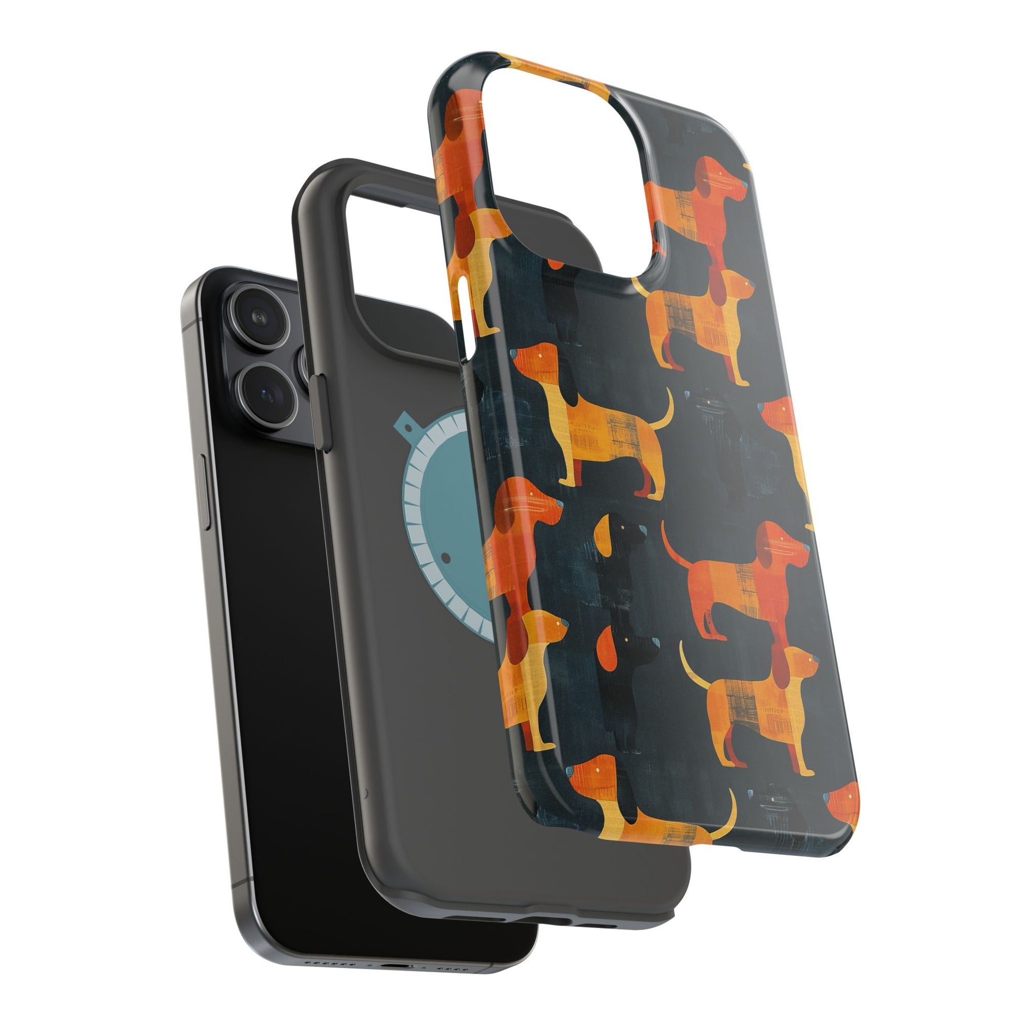 Dapper Dachshund Noir Glow Magnetic Tough Cases