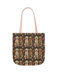 Blossoming Labradors Bouquet Canvas Tote Bag