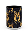 Majestic Hound Couture: German Shepherd LuxeBlend Accent Coffee Mug