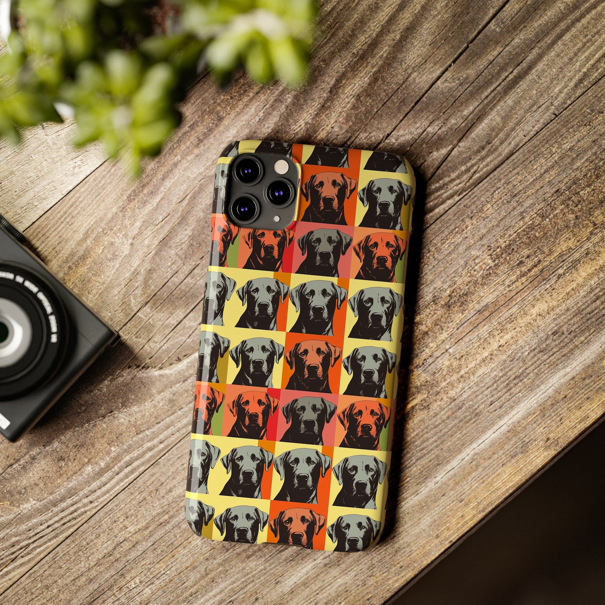 Whimsical Warhol Labrador Slim Phone Cases