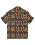 Fanciful Golden Paradise Blossom Men's Hawaiian Camp Shirt