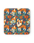 Corgi Carnival Couture Cork Back Coaster