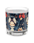 Gothic Rose Bulldog Noir Enchantment Rocks Glass